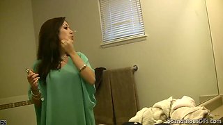 Sexy teen sucks on dick in a POV close up
