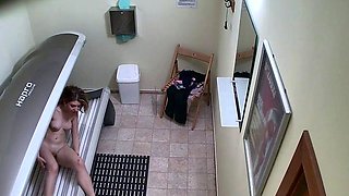 Student in solarium