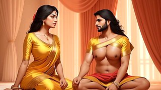 Passionate Indian housewife gets turned on by her office manager