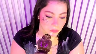 Close up BJ cumshot