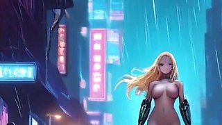 A Futuristic World with Beautiful Women and Cyborgs