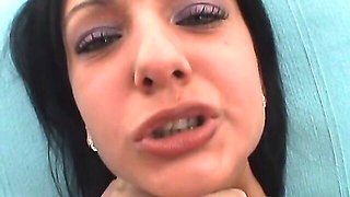 Gorgeous masturbation session with a flexible brunette Destiny