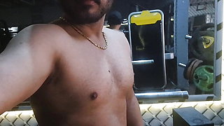 Hot Man Erotic Workout at Gym