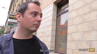 HUNT4K. Intercourse for cash with stranger drives blond to...