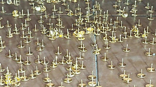 Masochistic Slave Having an Orgasm While Lying on Thumbtacks