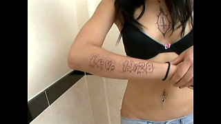 Big cock sucking pussy fuckin in the toilet