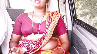 Desi Stepmom and Stepson Car Sex for Long Drive. Telugu Dirty Talks.