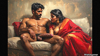 Homemade indian housewife threesome sex big cock banging her wet pussy