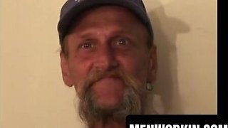 Bearded queer strokes his phat fuck-stick to a wild complete