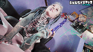 Tattoo Model Livestream with Anal Masturbation
