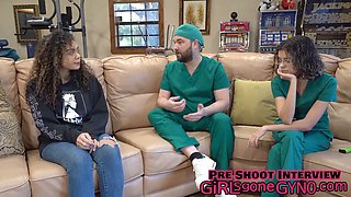 Mara Luv undergoes unconventional electric and climax tests with Doctor Tampa and Nurse Aria Nicole!