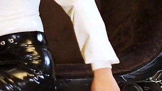 Foot Slave Worshipping Latex Goddess