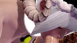 Blowjob From Big Tits Dark Succubus with Facial Cumshot 3D Animation