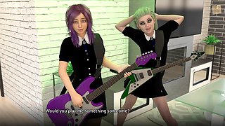 3D visual novel game featuring big natural tits and an erotic storyline