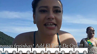 Exhibitionism on the Boat in Public with Paty Butt and Her Stepcousin Agatha Ludovino