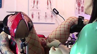 StrapOn Two hot brunette lesbians fucking each other