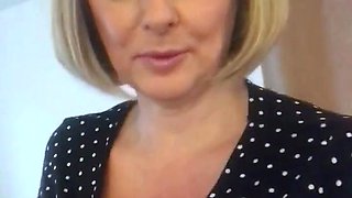 Amateur Milf masturbates sucks and fucks with cumshot