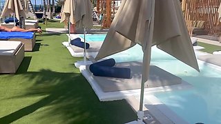 I Meet A Slutty Latina Tourist At The Pool. Sucked And Fucked By A Stranger In A Hotel At A Seaside Resort