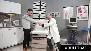 ADULT TIME - Crying Humiliated Cuckold Man Watches Nympho Wife Cherry Kiss Fuck The Doctor