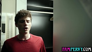 Bosomy mom stepmom roleplay with stepson