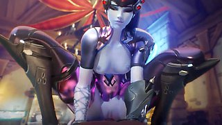 Overwatch anal DP threesome Compilation