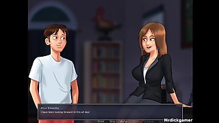 Teacher Gets Her Tits Sucked and Her Pussy Banged by a Young Cock