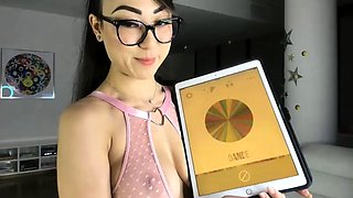 Amateur asian teen licks ass and sucks cock
