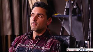 Elena Koshka Romps Her Beau's Roomie And Pops Rigid