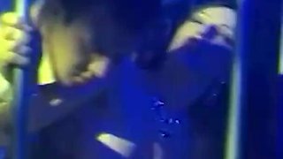 Two hot strippers share two big cocks and lets it into their horny pussies