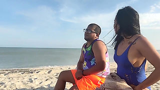 My stepbrother and I went to the beach