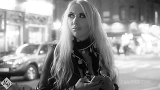 Stunning Blonde Porn Slut Handles Two Packed Studs