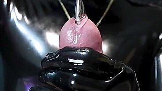 Chastity Sounding and Edging Session by Latex Mistress Dominafire