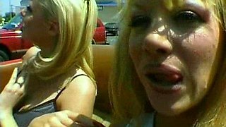Sexy amateur blonde Eurobabe Alexis Leone public sex