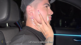 Young Colombian Woman Has Sex in a Car on the Roads - Luna Vitaler and Duvan Saray