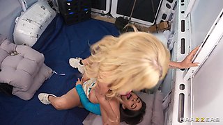 Horny Kayla Kayden and Tru Kait hot lesbian scene
