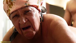 73 Years old bbw Grandma deep ass fucked