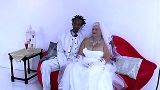 Mature bride sucks and rides bbc