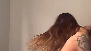 Female Wrestling of Asses in Pantyhose and Naked Bodies