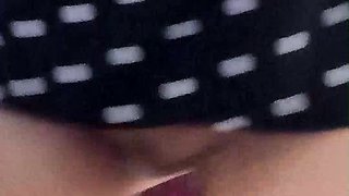 Asian shaved pussy No Panties dancing