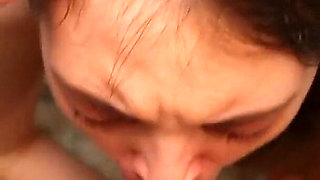 Hard Gagging Deep Blowjob to Wife While Cleaning