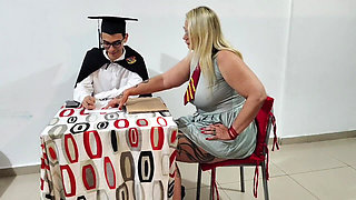 Entiado Didn't Go to Graduation Party to Put His Tiny Penis in His Stepmother's Ass