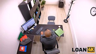 Loan4k. porn actress is humped by the assertive creditor in his office