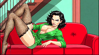 American MILF 2: Married Housewife and Two Big Black Cocks. Cartoon. Comic