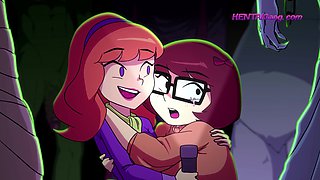 Mystery Detectives Velma & Daphne Encounter MONSTROUS Cocks ▪ EXCLUSIVE 4K Group Sex Animation