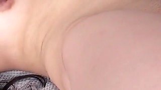 Skinny Japanese Teen Kaho Masturbates and Injected Into Step Father Pussy