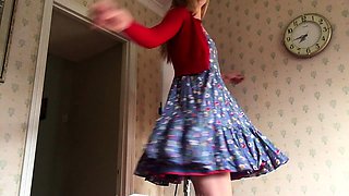 Blonde with big boobs fucked from behind before tit wanking