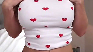 POV Having a Valentines Date with a Big Titty Blonde Hotwife Before Giving Her a Creampie