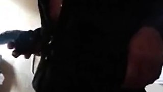 Big-Titted Mature Woman Masturbates with Dildo in Public