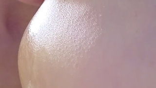 Ana Liz excites herself with her sexy tongue and licks and sucks her favorite plug