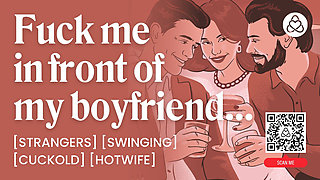 ASMR Audio Porn: First Time Hotwife Threesome at a Swingers Club with Cuckold Boyfriend - Erotic Audio Story